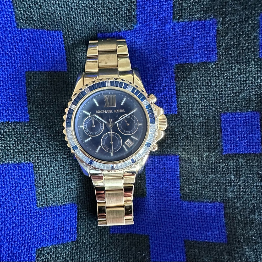 Michael Kors Women's Everest Blue Stainless Steel Quartz Watch - style # MK5754